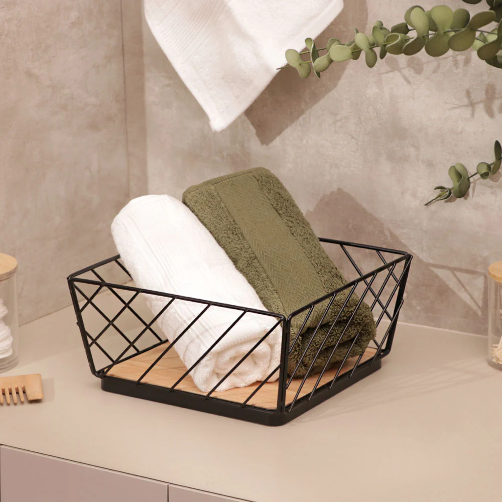 Hafe Square Basket Medium - Black Natural - Image 3