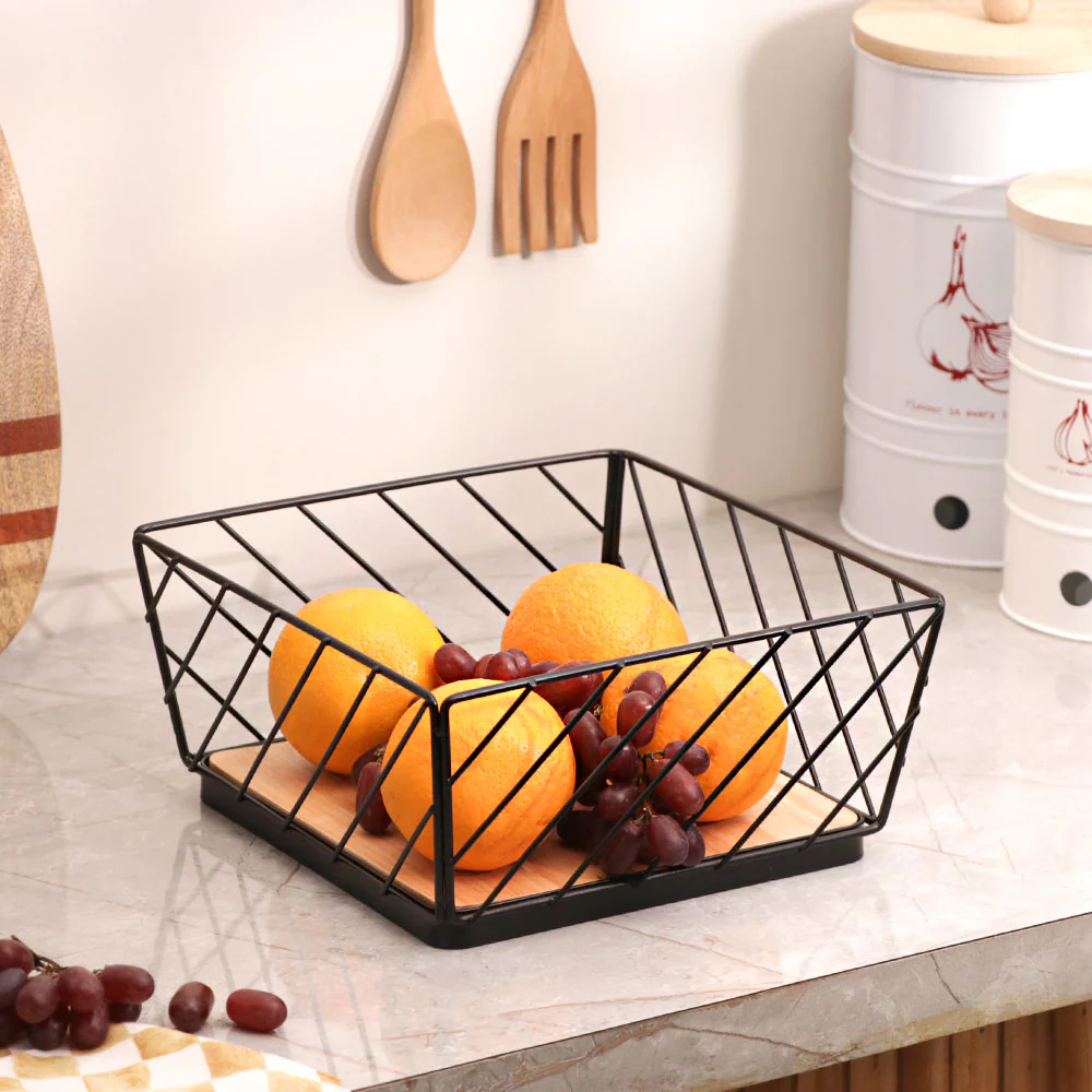 Hafe Square Basket Medium - Black Natural - Image 5