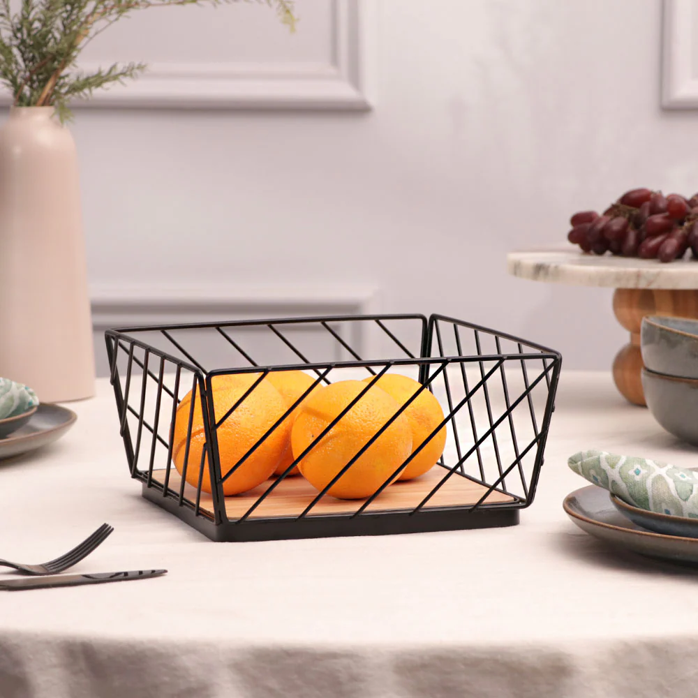 Hafe Square Basket Medium - Black Natural - Image 6