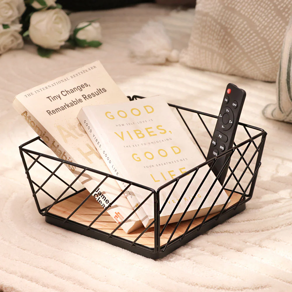 Hafe Square Basket Medium - Black Natural - Image 7