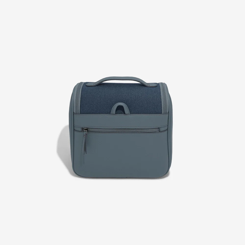 Hanging Travel Washbag Large - Blue Canvas - Image 5