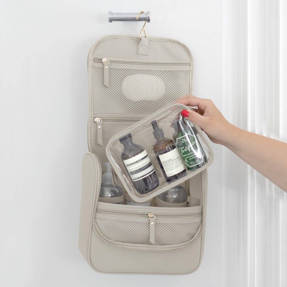 Hanging Travel Washbag Large - Oatmeal