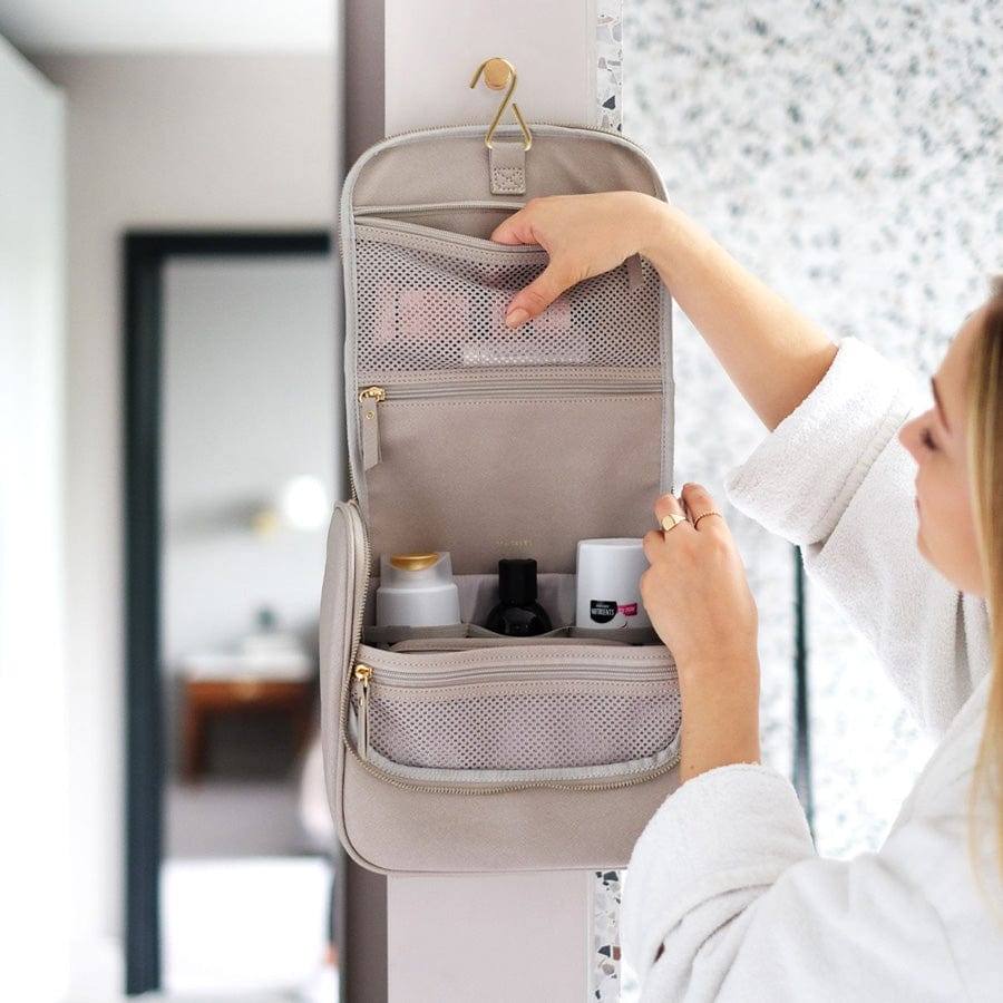 Hanging Travel Washbag Large - Taupe
