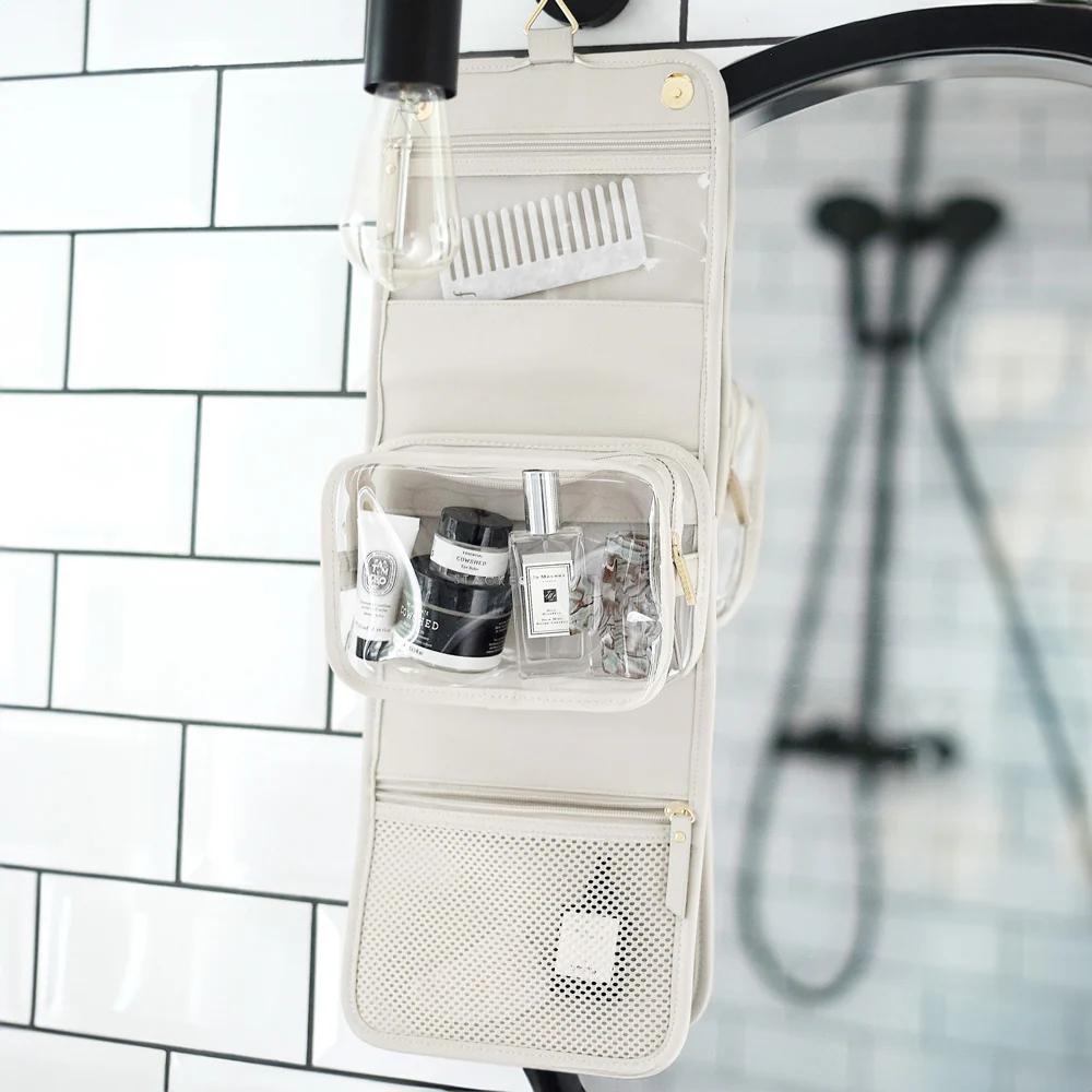 Hanging Travel Washbag - Oatmeal - Image 7