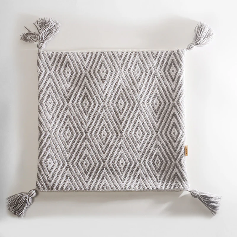 Harlequin Textured Cushion Cover 45x45cm - Grey White - Image 3