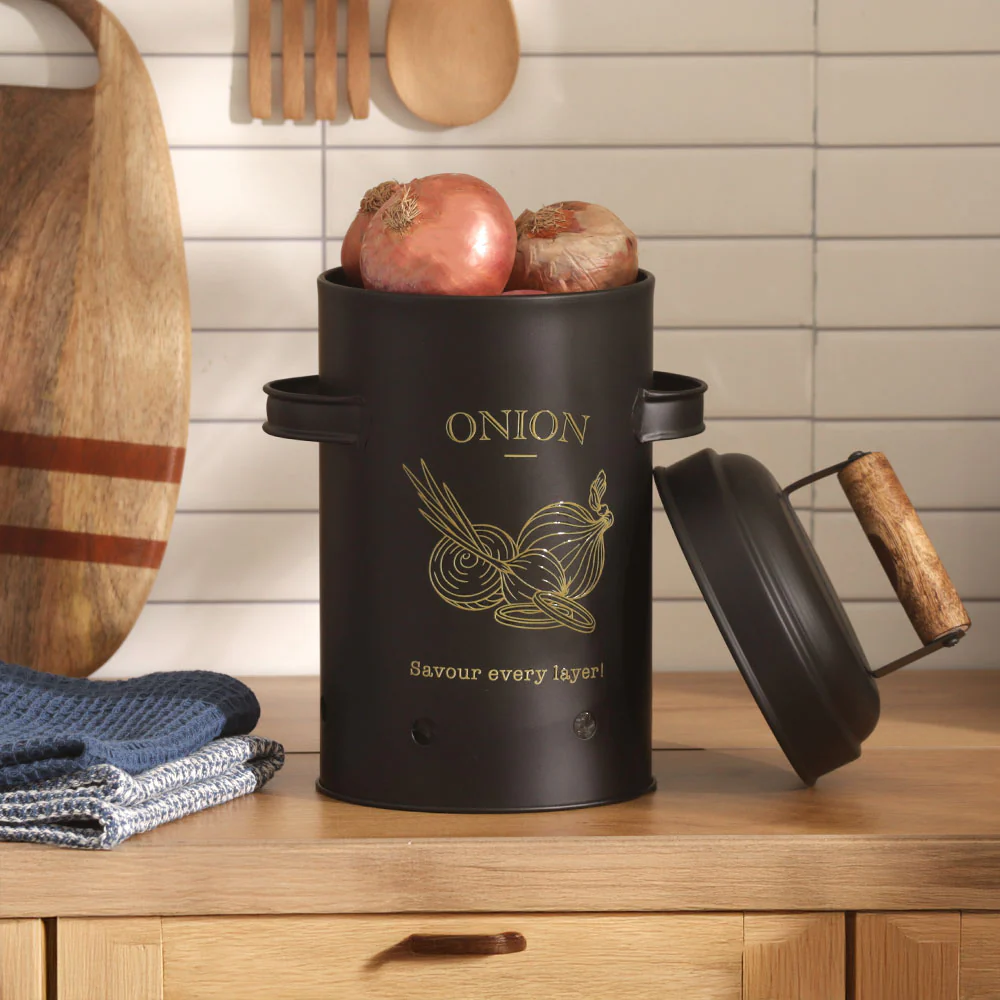 Haus Onion Storage Bin Large - Black - Image 2