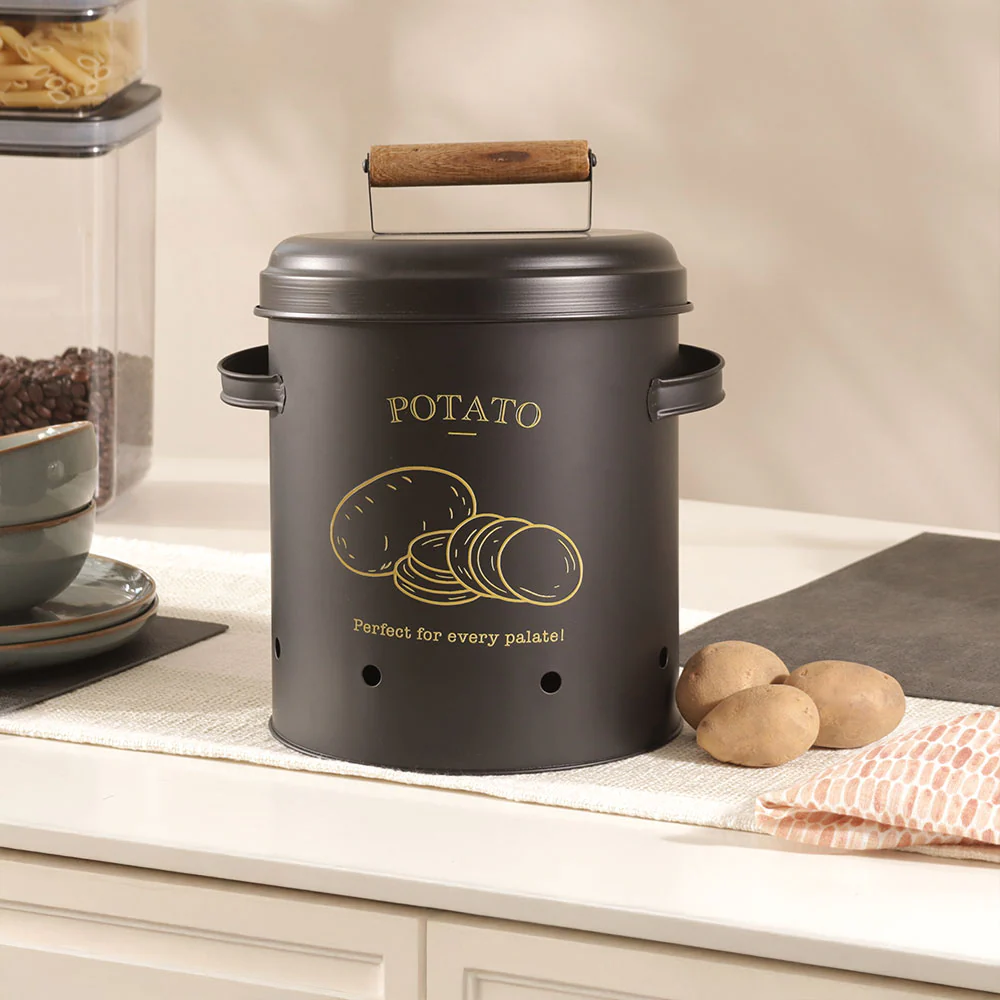 Haus Potato Storage Bin Large - Black - Image 2