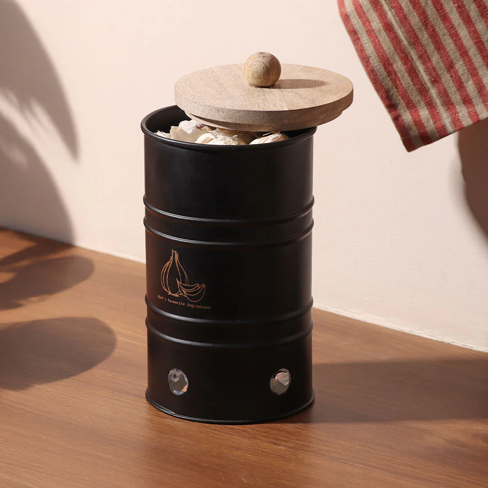 Helm Garlic Storage Bin Medium - Black - Image 5