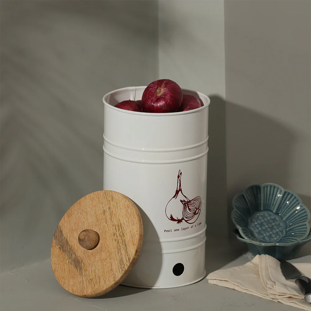 Helm Onion Storage Bin Large - White - Image 2