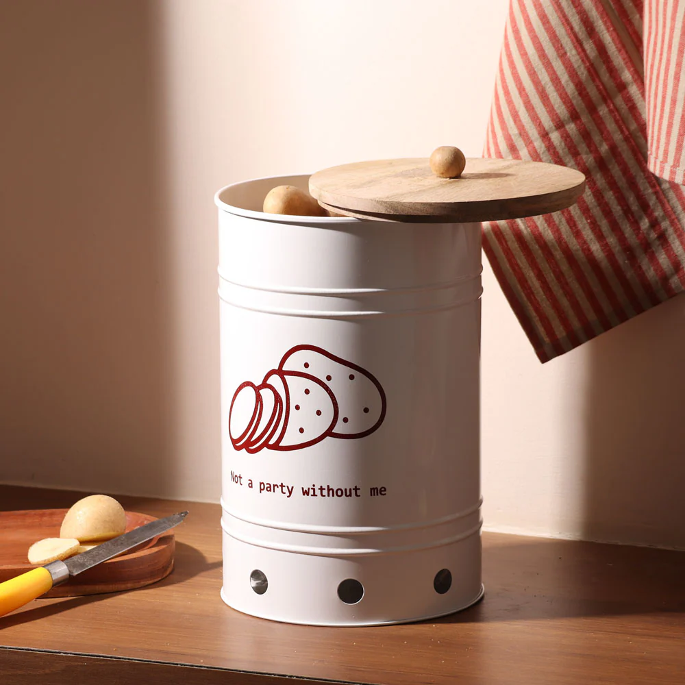 Helm Potato Storage Bin Large - White - Image 2