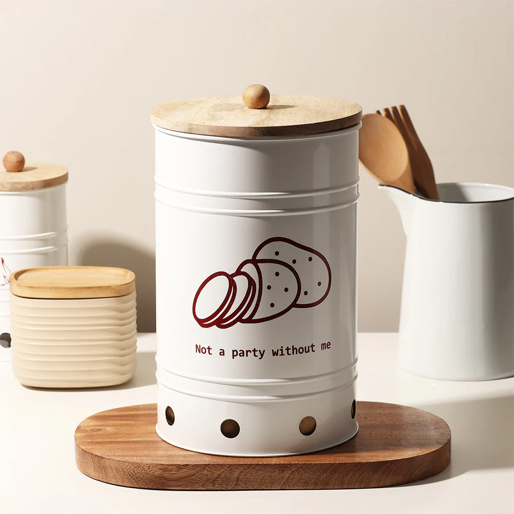 Helm Potato Storage Bin Large - White - Image 4