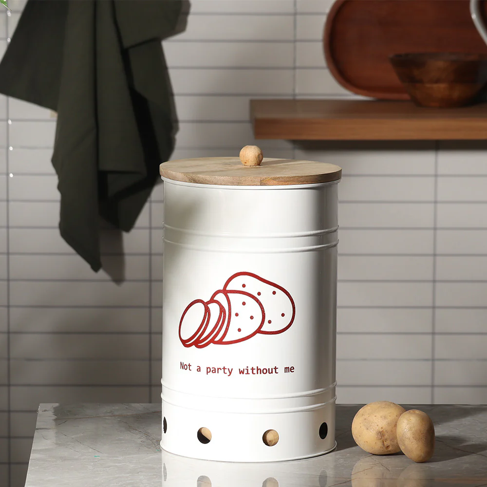 Helm Potato Storage Bin Large - White - Image 5
