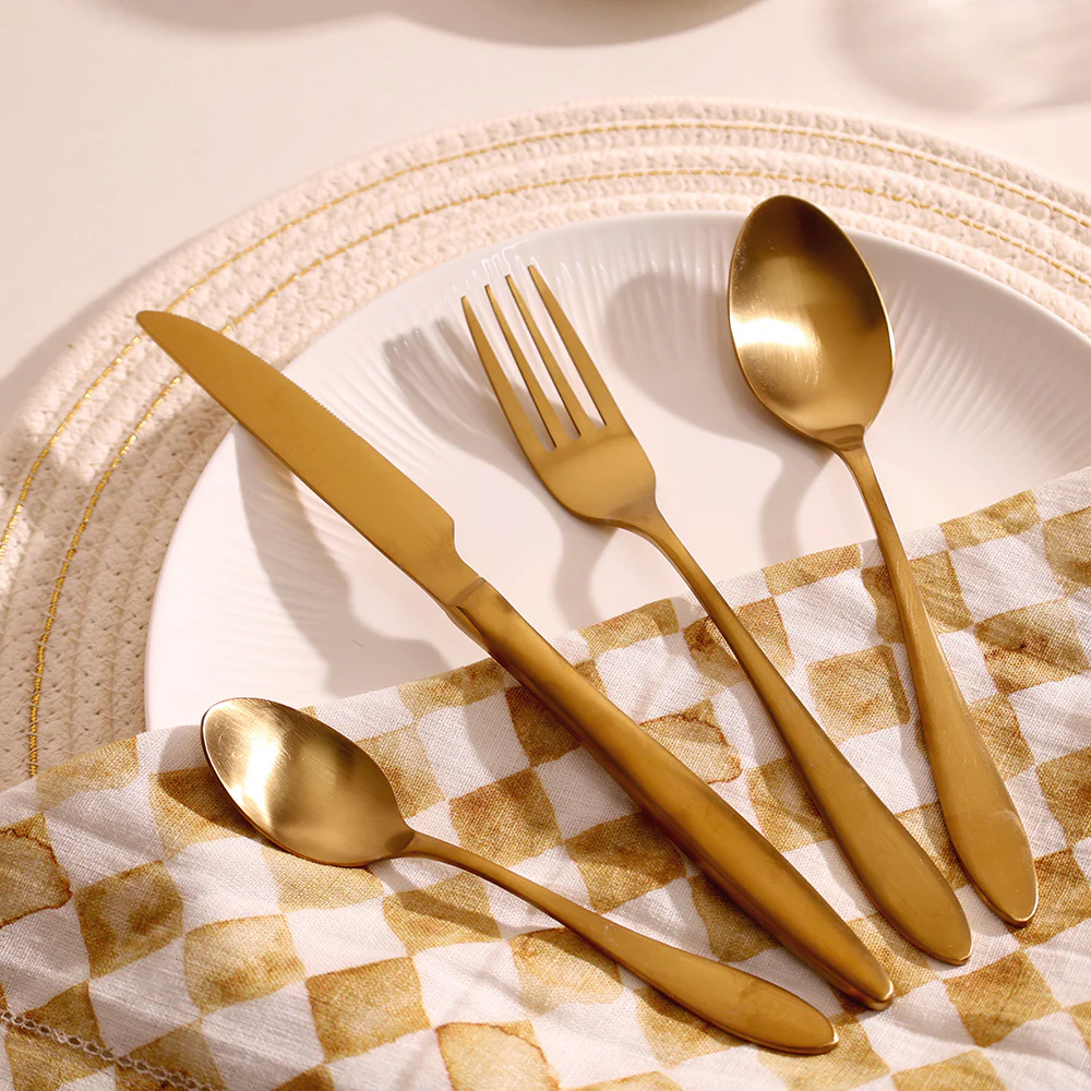Herald 24-piece Cutlery Set - Matte Gold