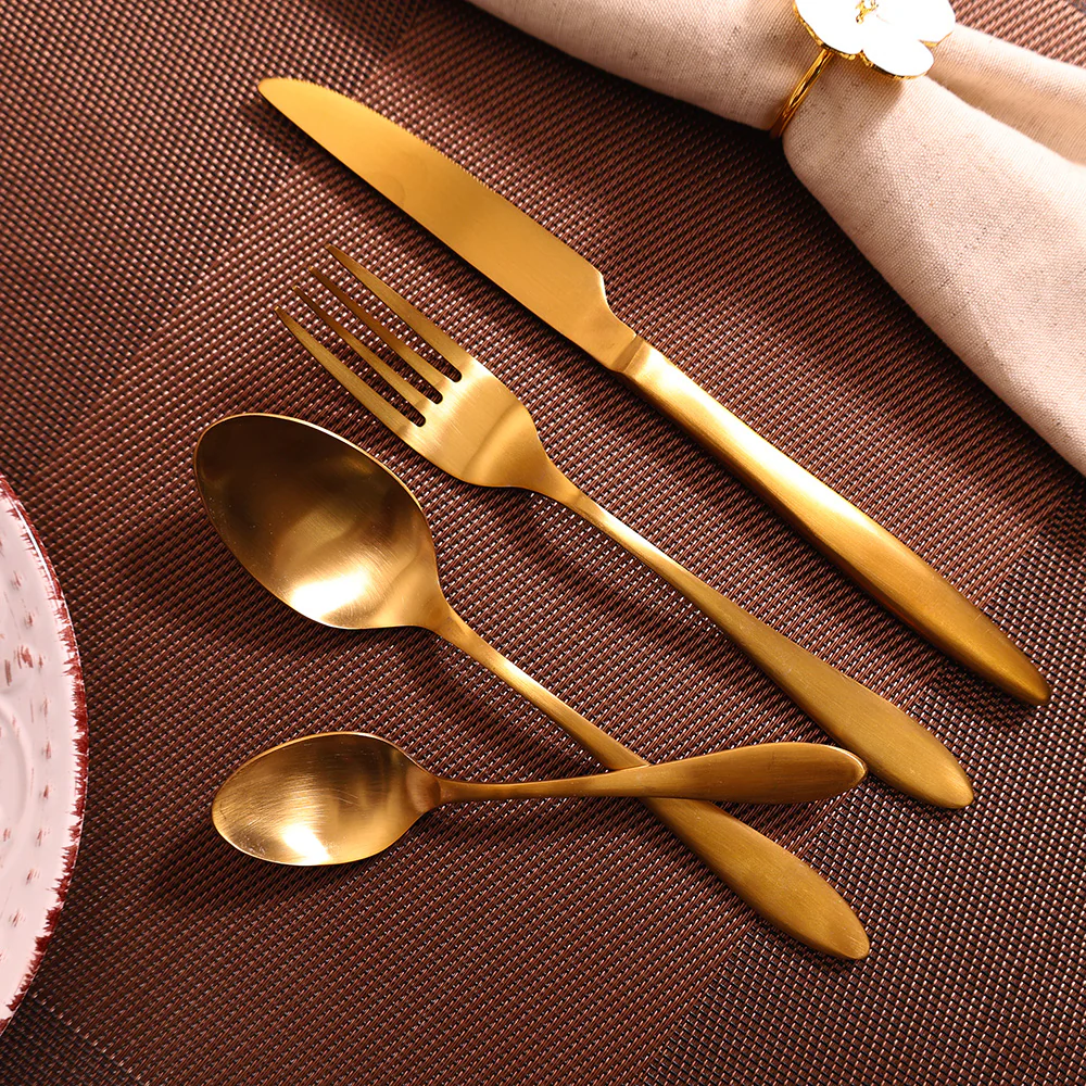 Herald 24-piece Cutlery Set - Matte Gold - Image 2