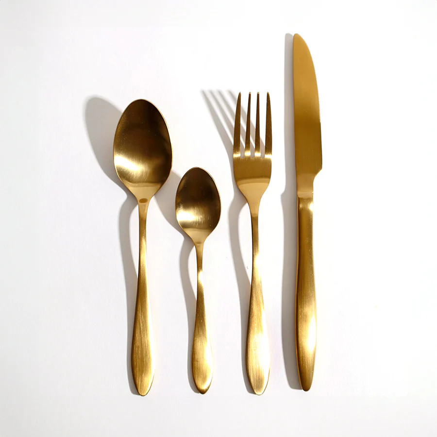 Herald 24-piece Cutlery Set - Matte Gold - Image 3