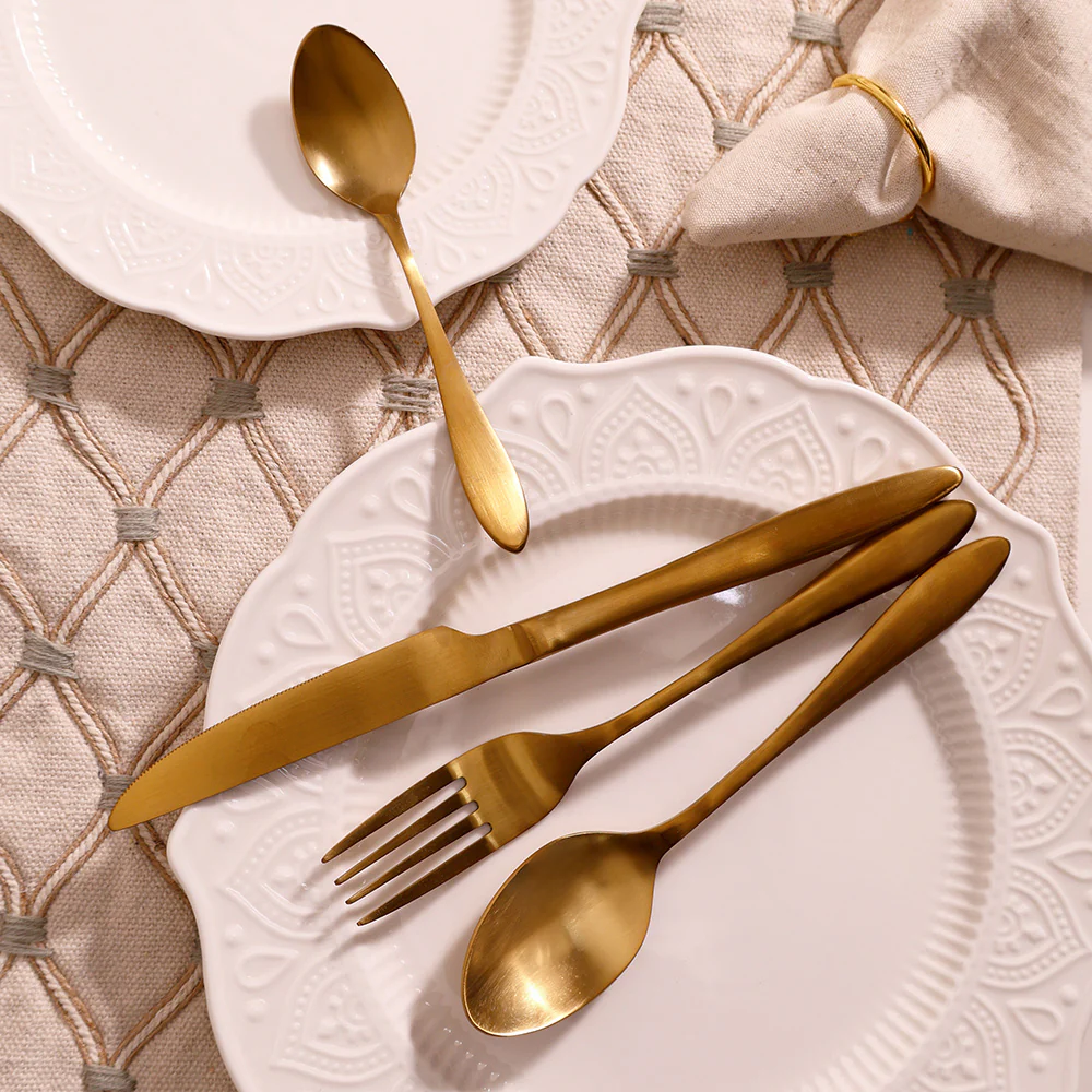 Herald 24-piece Cutlery Set - Matte Gold - Image 5