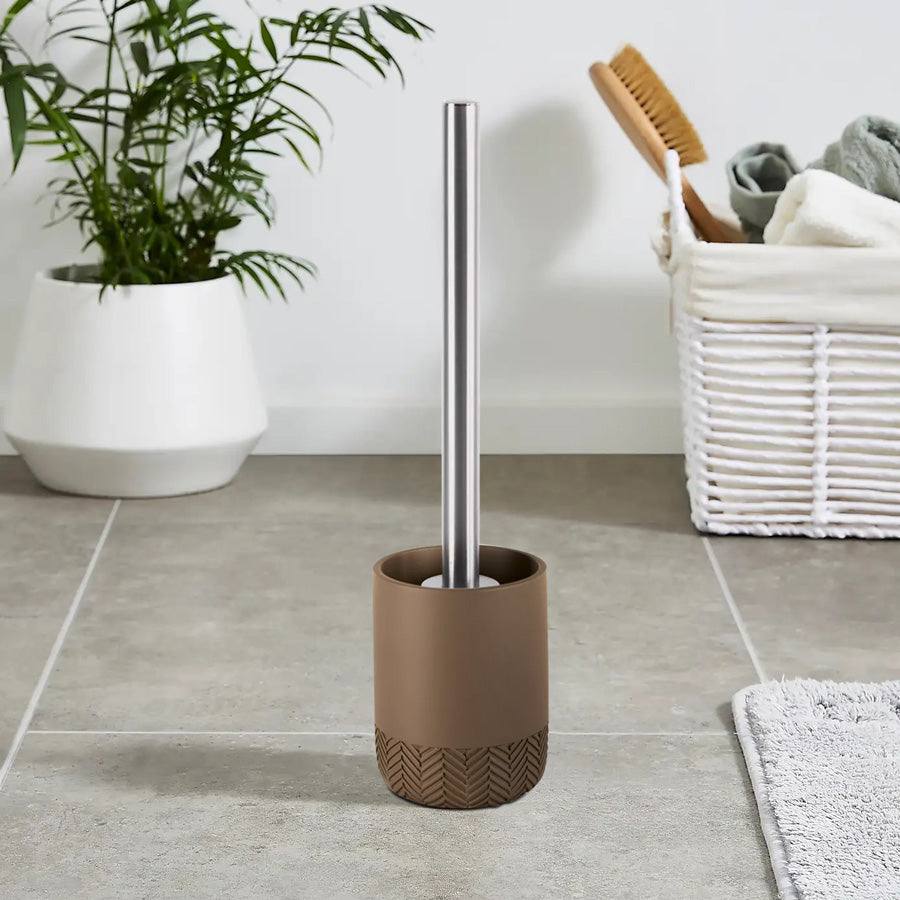 Herringbone Toilet Brush - Dark Beige - Image 5