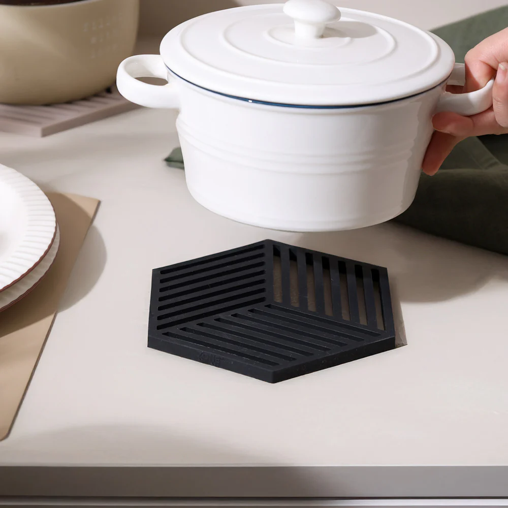 Hexagon Trivet - Black - Image 2