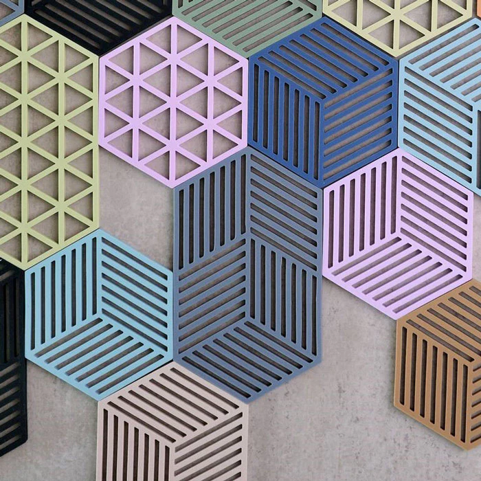 Hexagon Trivet Large - Cool Grey - Image 8