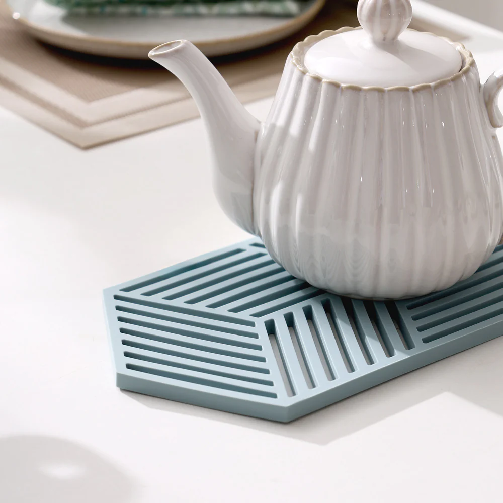 Hexagon Trivet Large - Fog Blue - Image 4