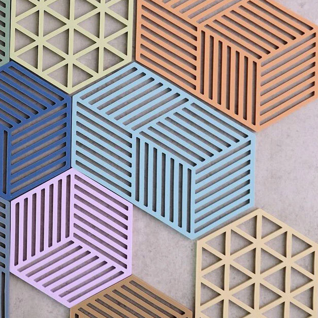 Hexagon Trivet Large - Fog Blue - Image 9