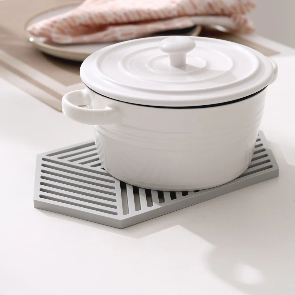 Hexagon Trivet Large - Warm Grey - Image 6