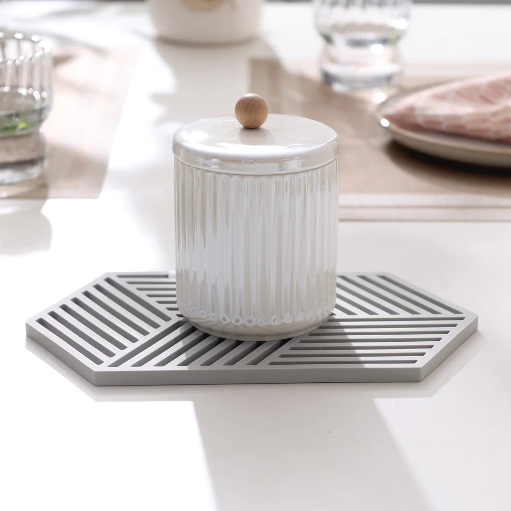 Hexagon Trivet Large - Warm Grey - Image 7