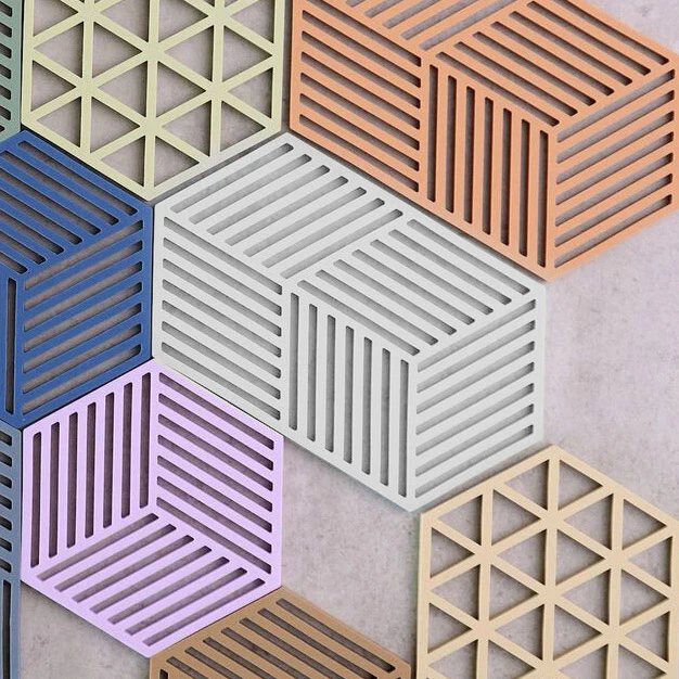 Hexagon Trivet Large - Warm Grey - Image 8