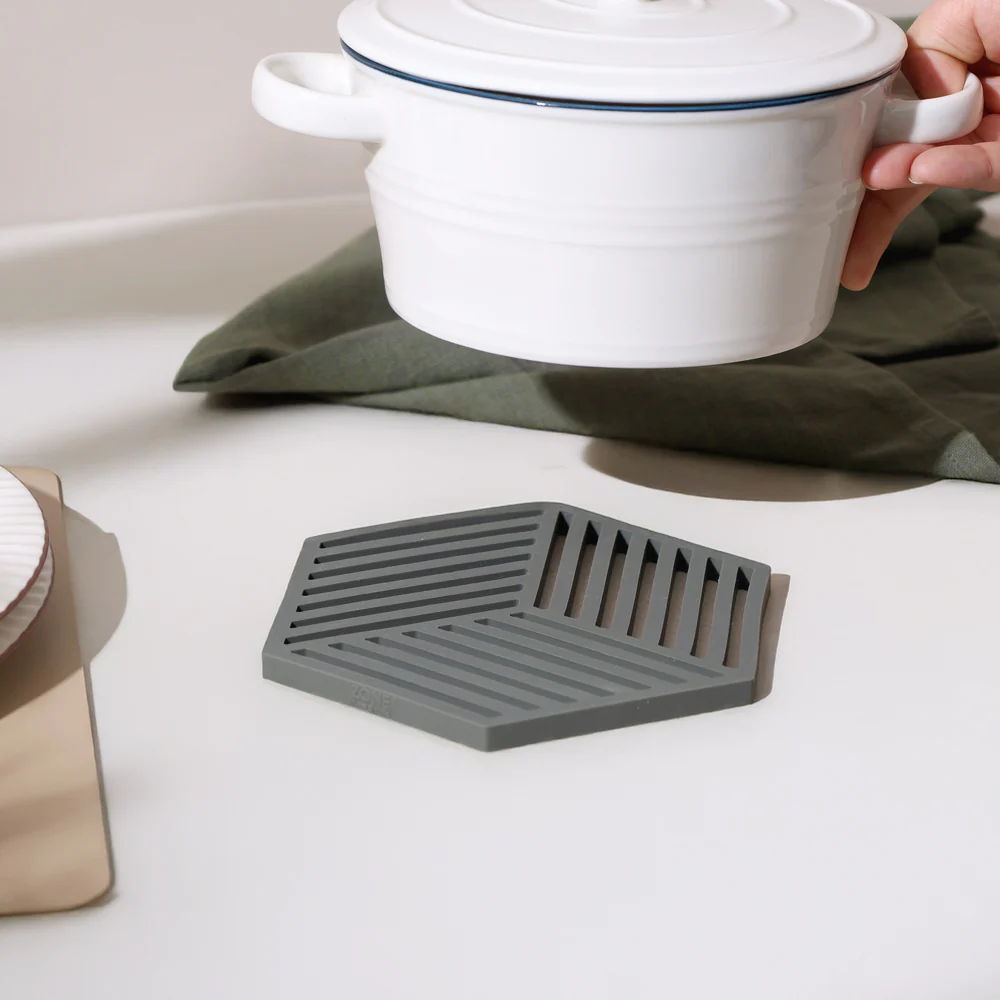 Hexagon Trivet - Olive Green