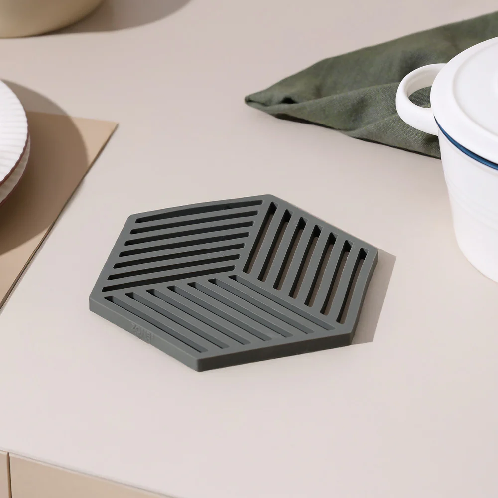 Hexagon Trivet - Olive Green - Image 3
