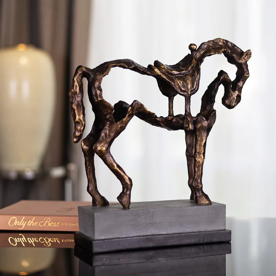 Hollow Horse Sculpture Large - Charcoal - Image 2