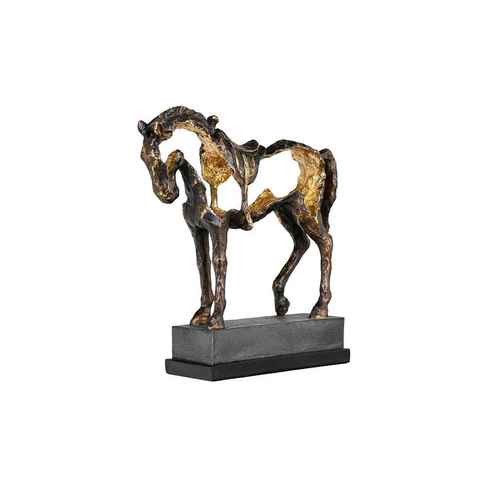 Hollow Horse Sculpture Large - Charcoal - Image 3