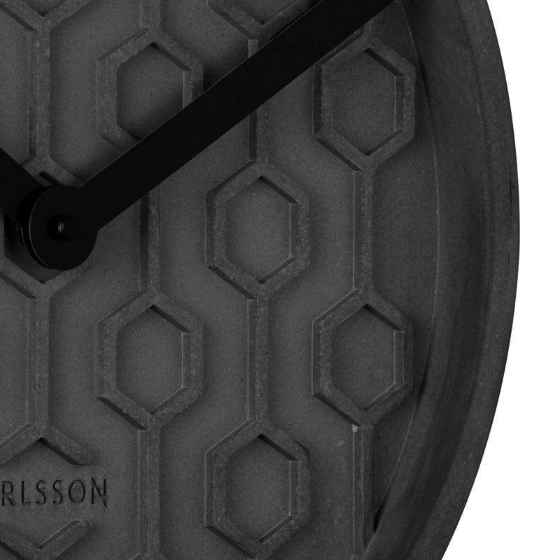 Honeycomb Concrete Wall Clock 31cm - Dark Grey - Image 4