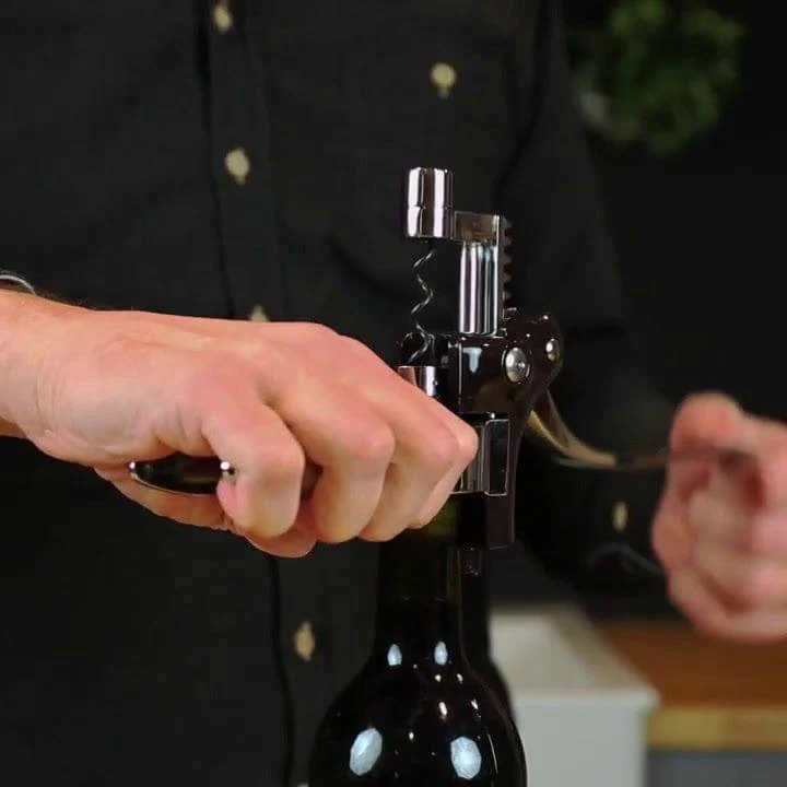 Horizontal Lever Corkscrew - Black - Image 2