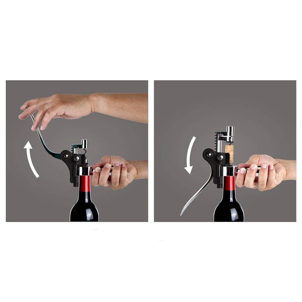 Horizontal Lever Corkscrew - Black - Image 4