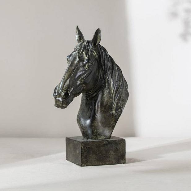 Horse Bust Decorative Sculpture Large - Black - Image 9