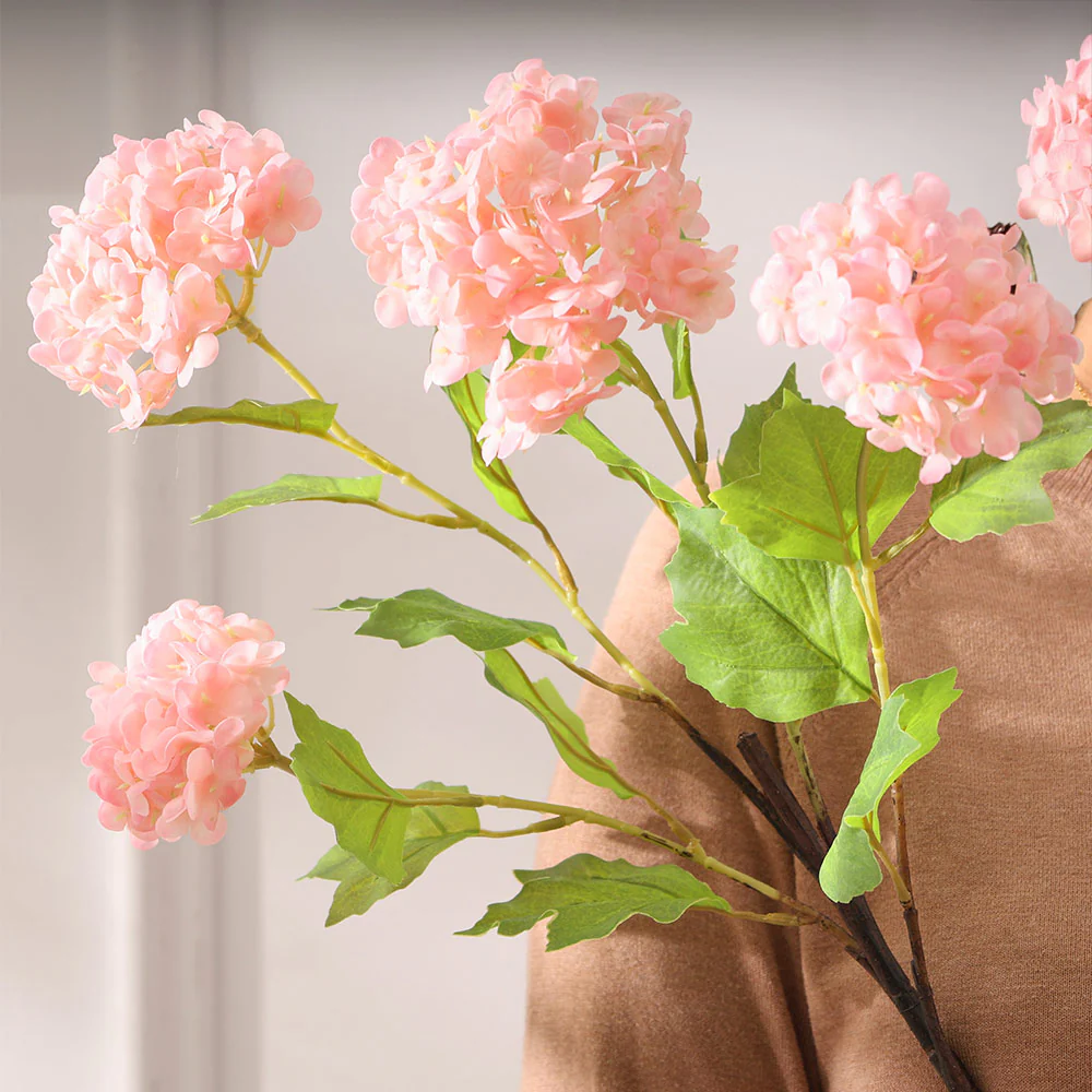 Hortensia Faux Stem - Light Pink - Image 4