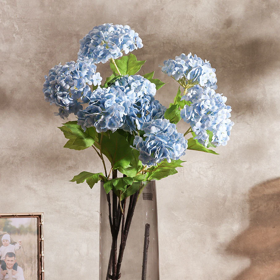 Hortensia Faux Stem - Sky Blue