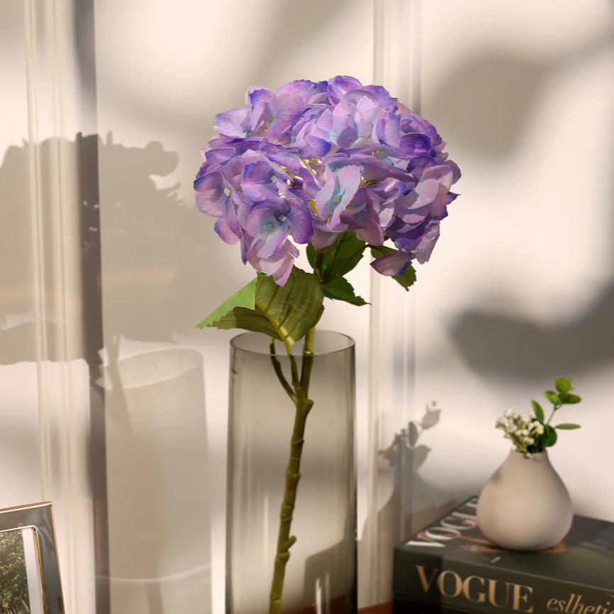 Hydrangea Faux Stem - Amethyst