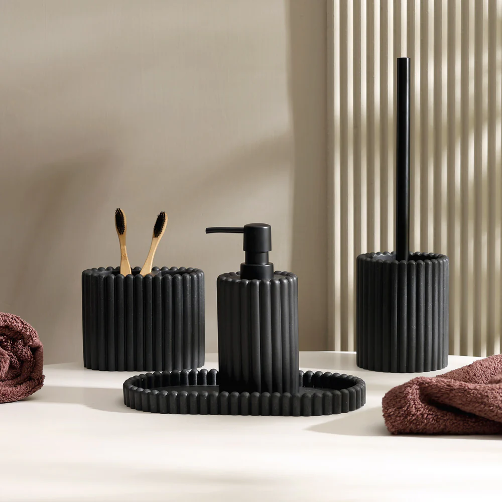 Ibaki Toilet Brush Holder - Speckled Black - Image 3