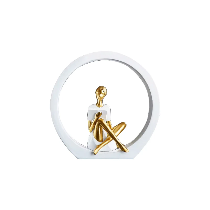 In The Ring Decorative Sculpture - White - Image 5