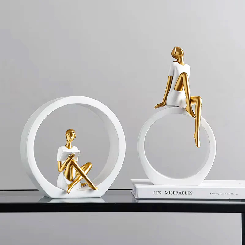 In The Ring Decorative Sculpture - White - Image 9