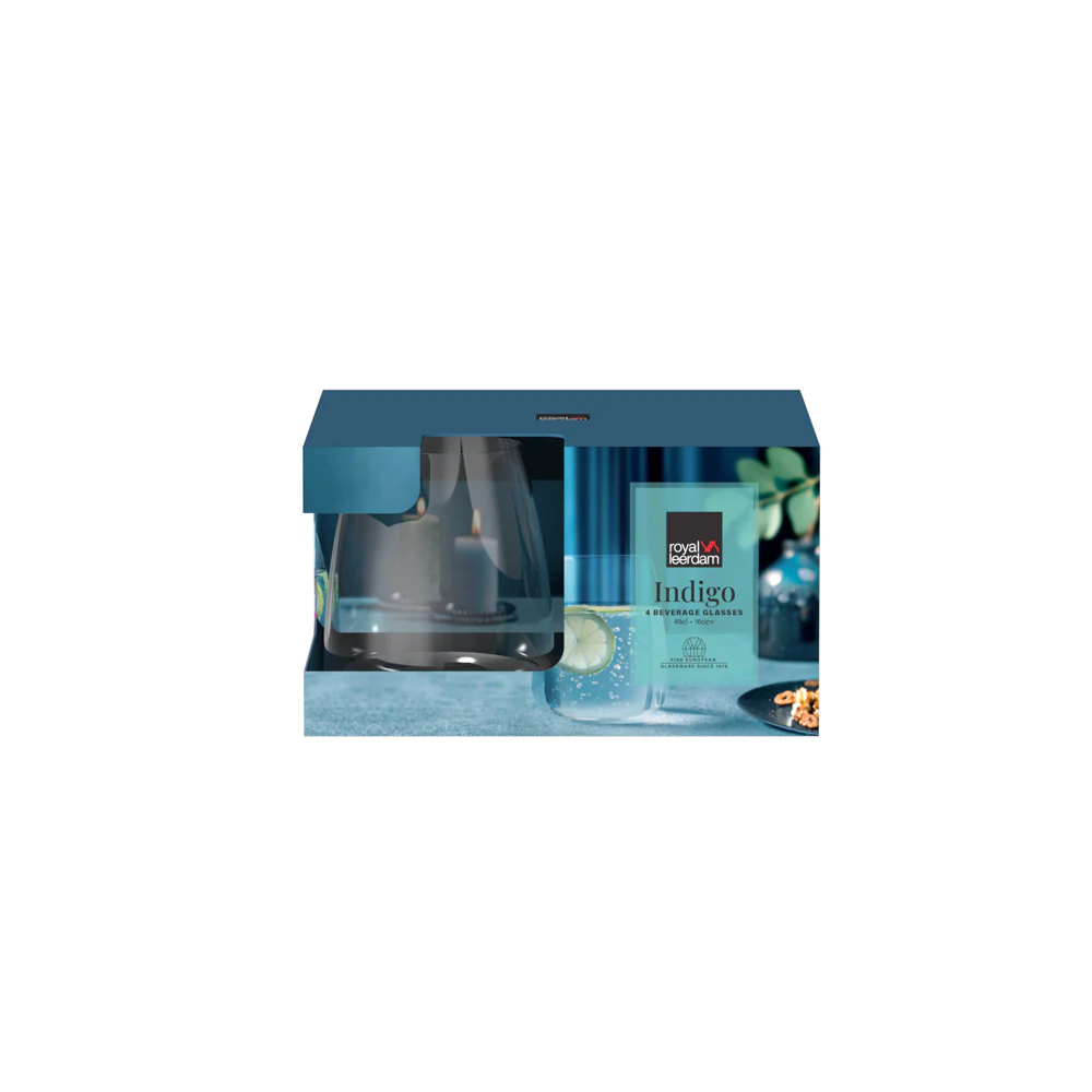 Indigo Beverage Glasses 480ml, Set of 4 - Image 7