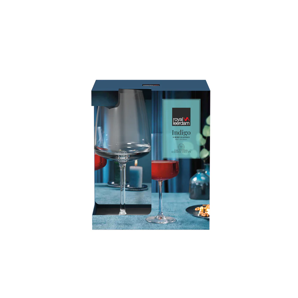 Indigo Red Wine Glasses 430ml, Set of 4 - Image 8