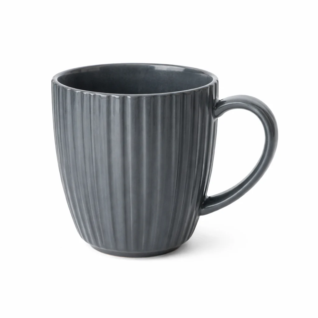 Isla Ceramic Coffee Mug - Dark Grey - Image 3