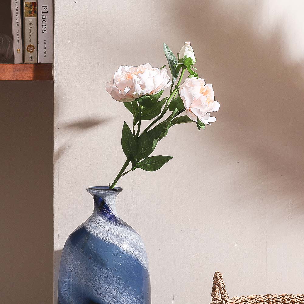 Itoh Peony Faux Stem - Peach Ivory - Image 3