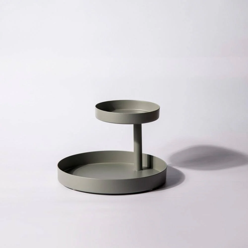 Ivy 2-Tier Tray - Matte Grey - Image 3