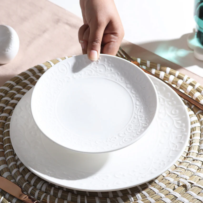 Ivy Quarter Plate - Ivory