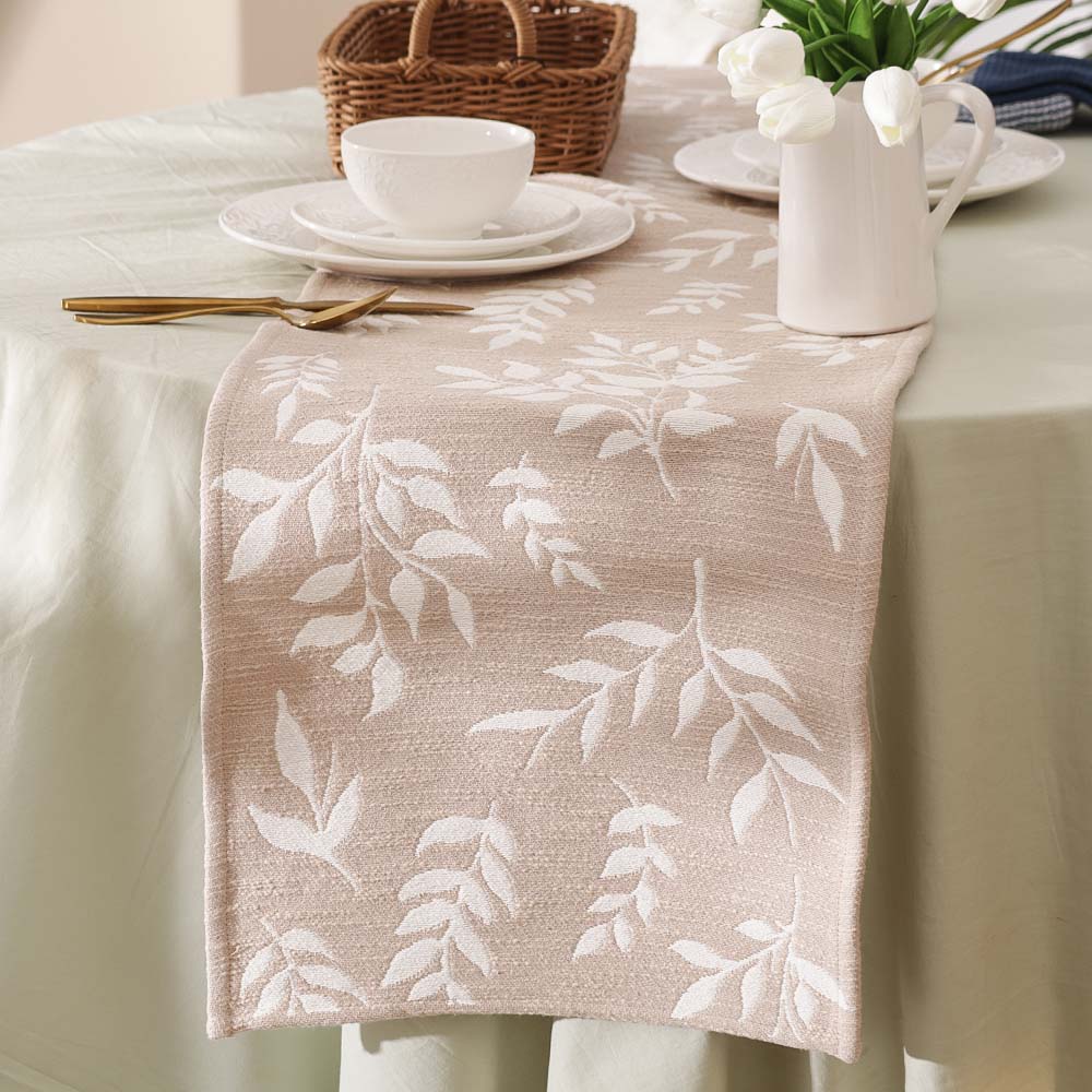 Ivy Vine Table Runner - White Greige - Image 2