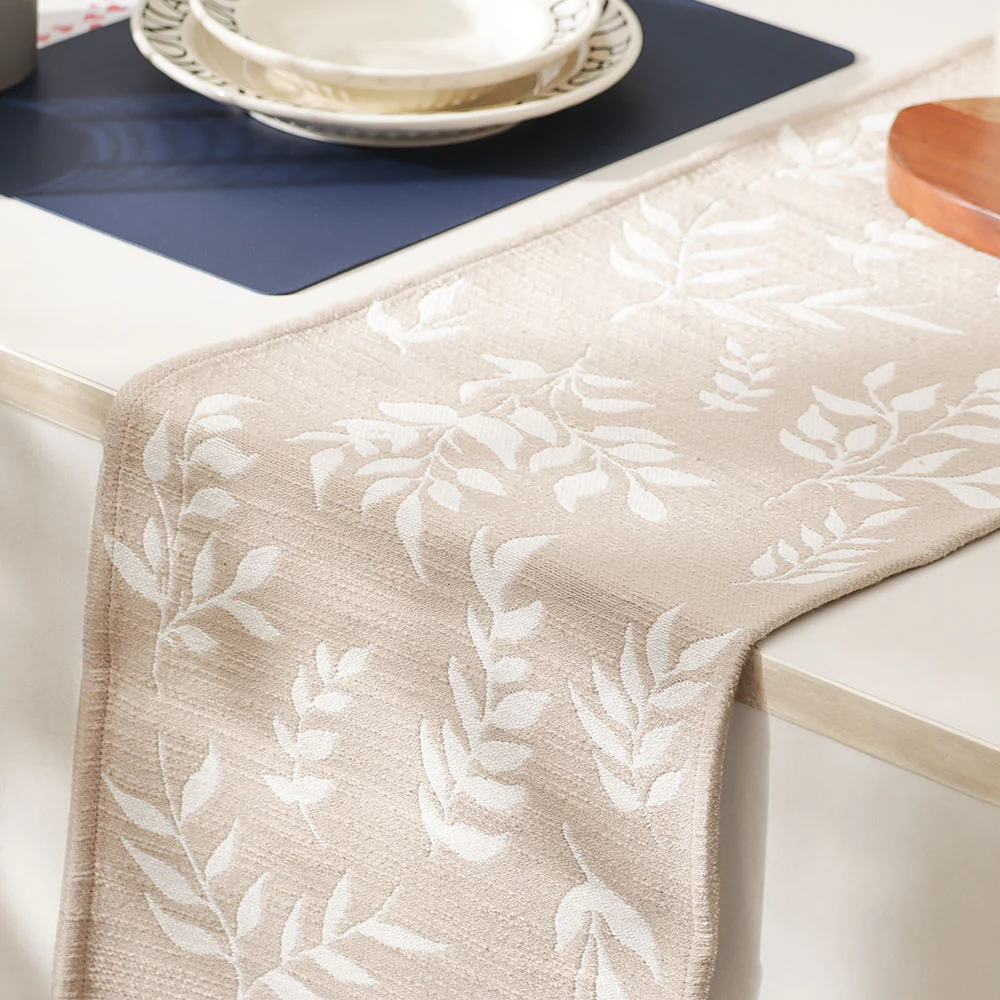 Ivy Vine Table Runner - White Greige - Image 3